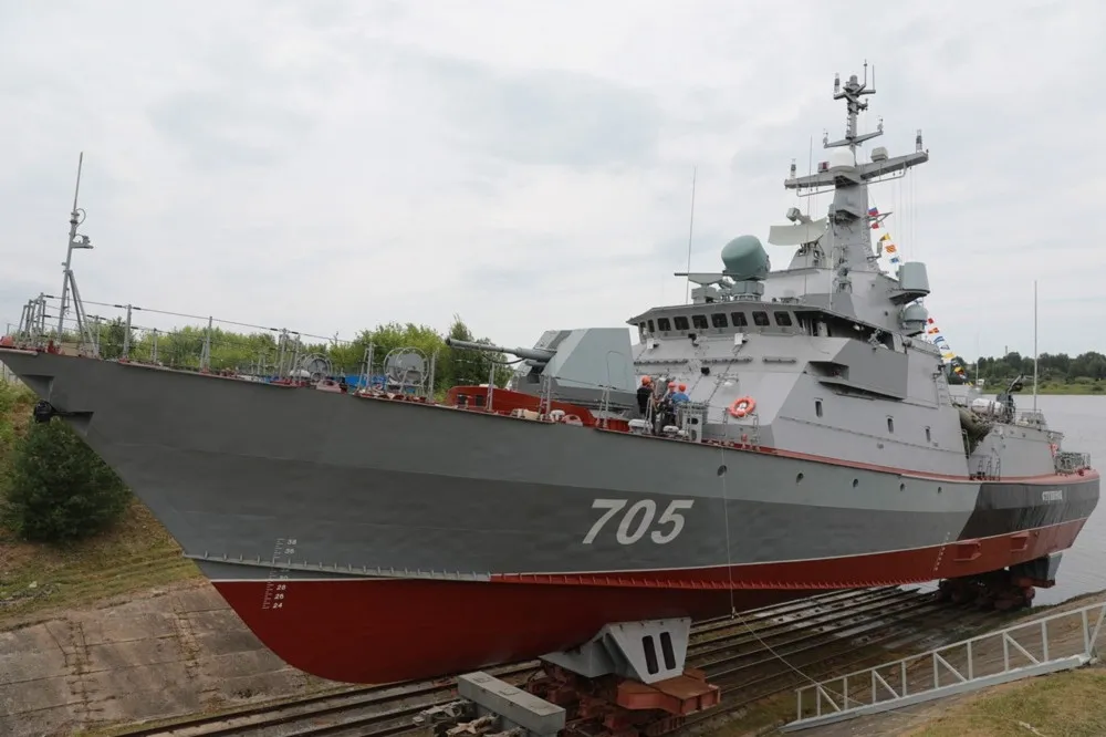 俄閒置多年12418計畫飛彈巡邏艦終於下水　未來將部署裏海艦隊