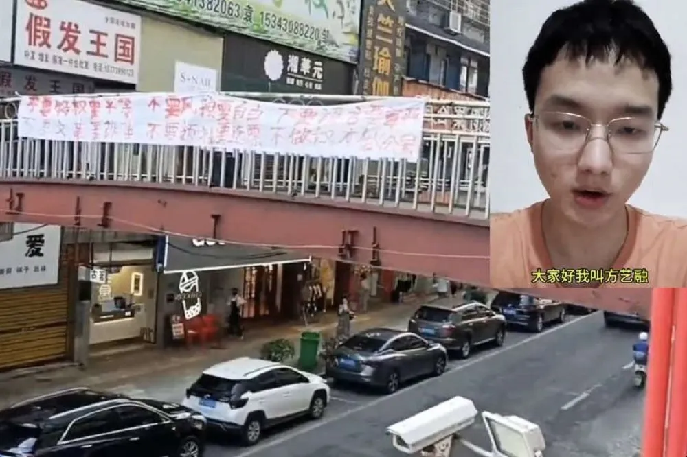 【有片】再現四通橋反習近平　湖南青年方藝融被捕前發影片聲明