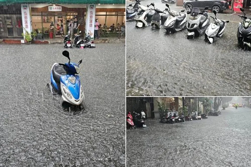 快訊／8縣市大雷雨特報　新北永和積水一度快淹過機車排氣管