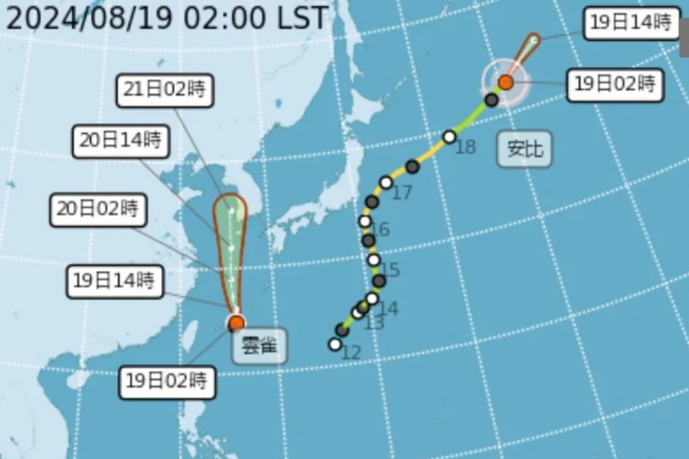 又有颱風生成！輕颱「雲雀」在台灣旁邊「長了出來」　北飛路徑曝光