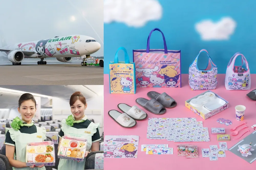 長榮航空全新 Hello Kitty 彩繪機「閨蜜機」台北飛芝加哥正式亮相！超萌餐具備品還有可愛餐盒兒童餐
