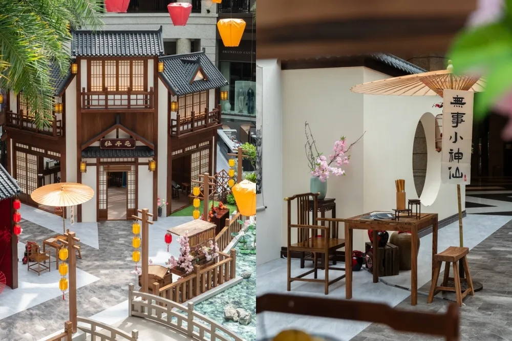 BELLAVITA 中秋造景登場！「寶麗古鎮」絕美再現古代茶樓、市集