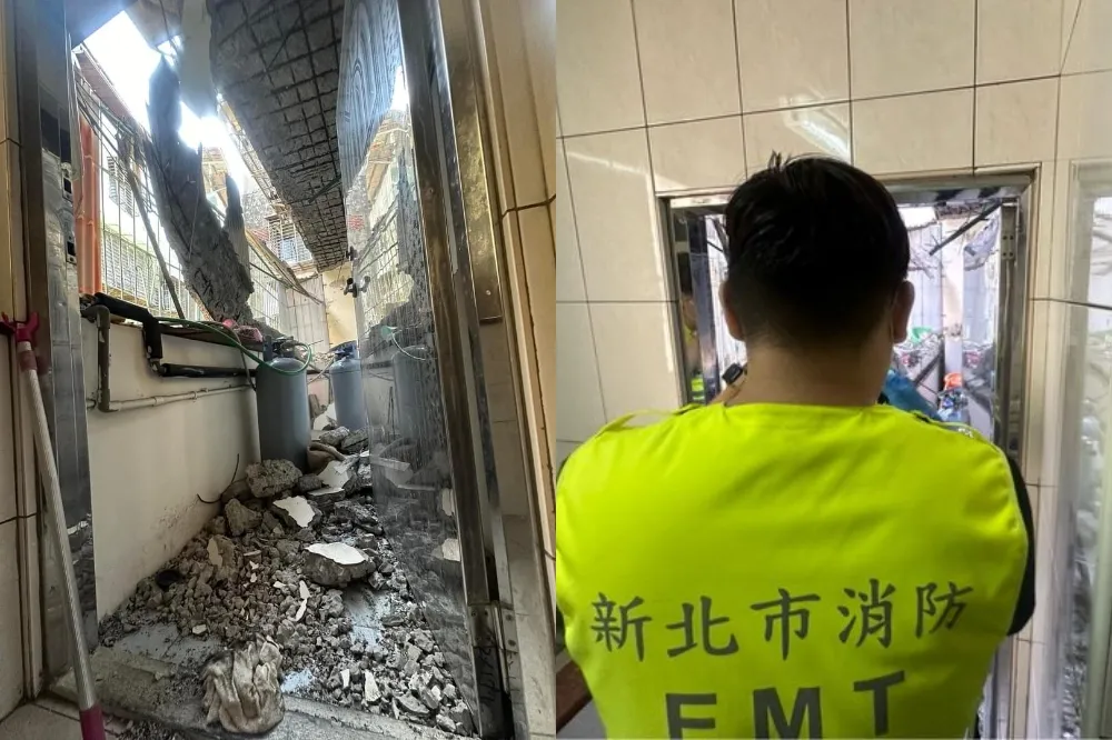 三重海砂屋公寓陽台坍塌砸傷4樓婦人　住戶怨：樓上違法加蓋