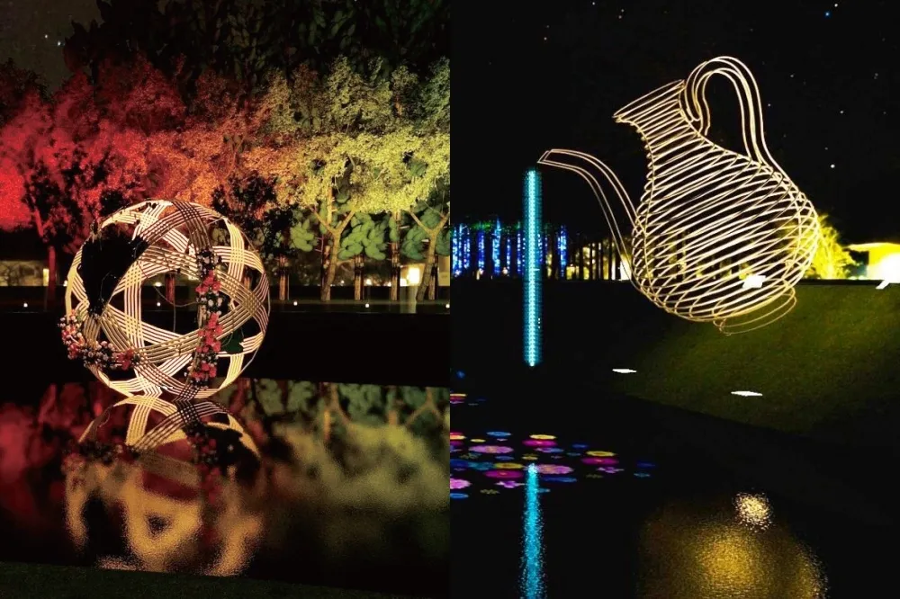 「2024 嘉義光織影舞光影藝術展」北香湖公園登場！7 米巨型湖上竹月絕美必拍、8大展區期間限定 16 天