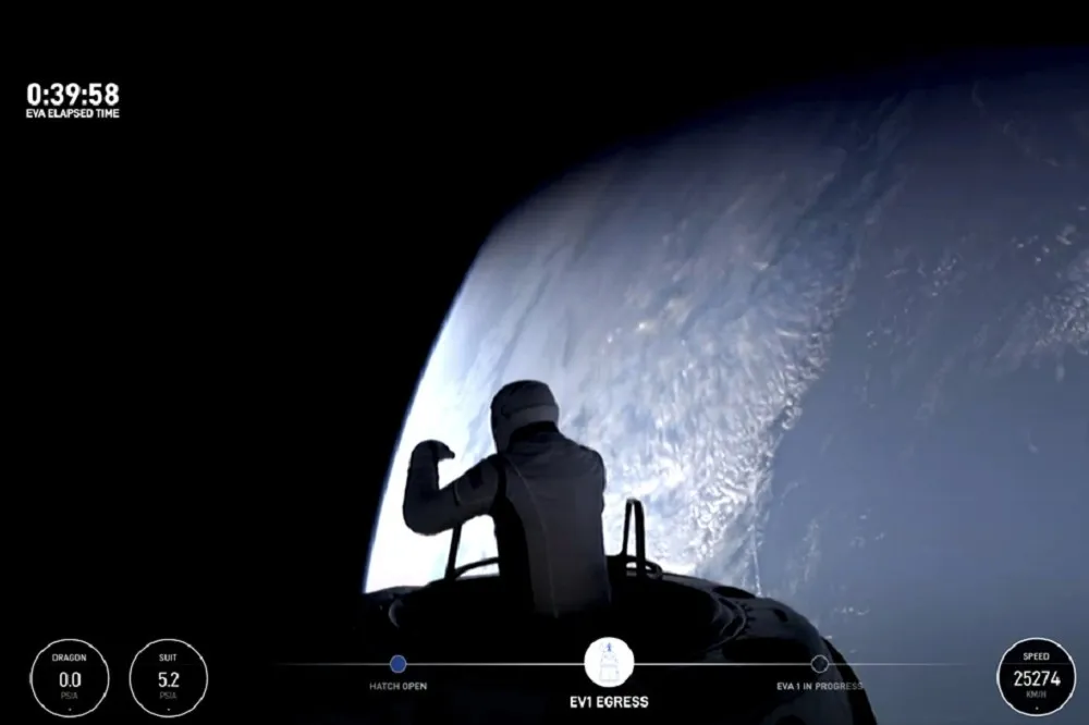 【有片】SpaceX「北極星黎明」成功　億萬富豪艾薩克曼成首位太空漫步民間人士