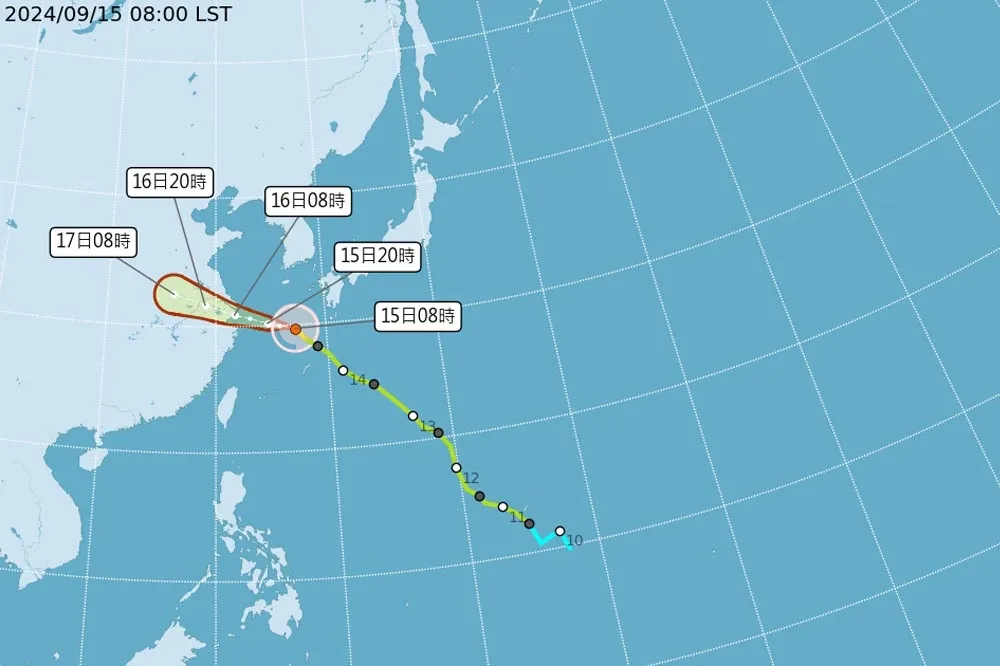 「貝碧佳」轉中颱　明晚到中秋節大台北、東半部雲量增偶有雨
