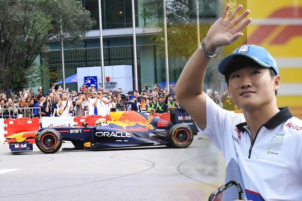 Red Bull Showrun台中封街炸場　角田裕毅飆速甩尾嗨翻車迷