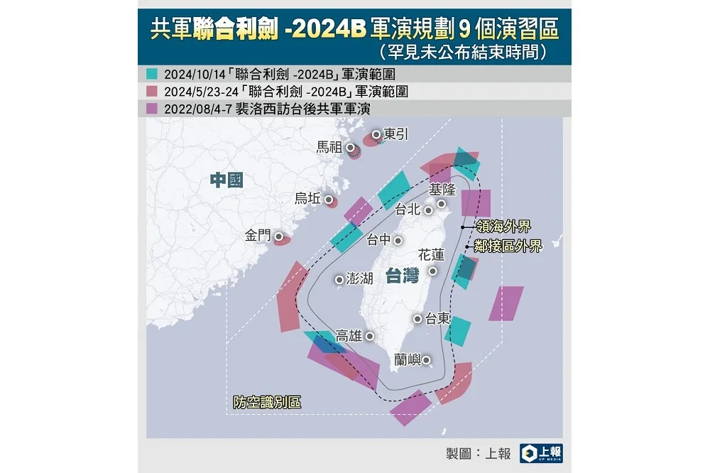 解放軍第3次軍演更逼近台灣　「夜間發動」、「全天候」實戰氛圍更濃