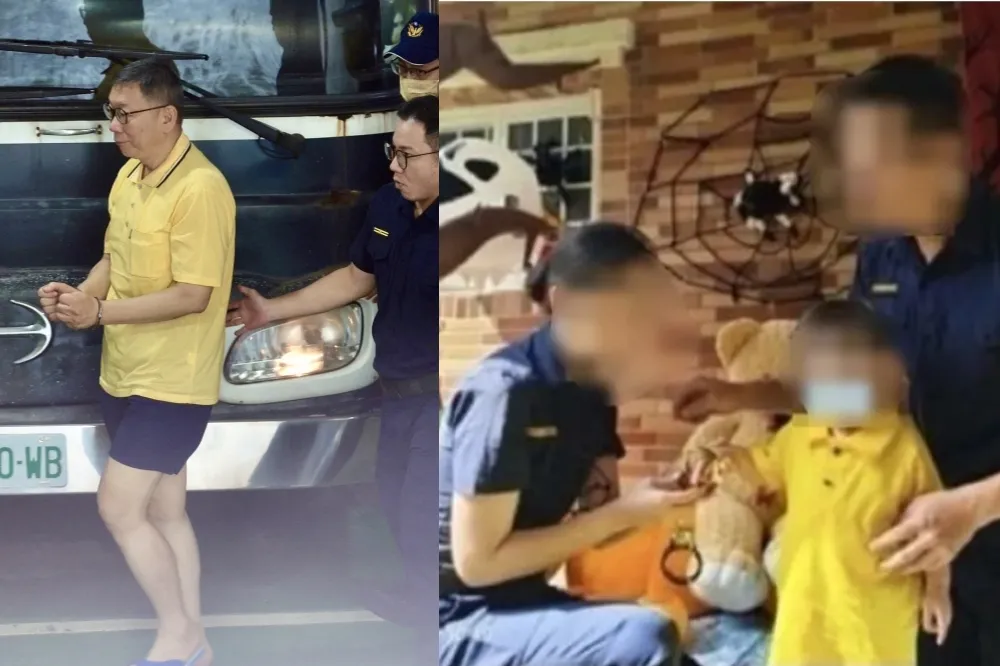 台南警夫妻萬聖節玩出火　帶兒扮「阿北上銬」下場慘了