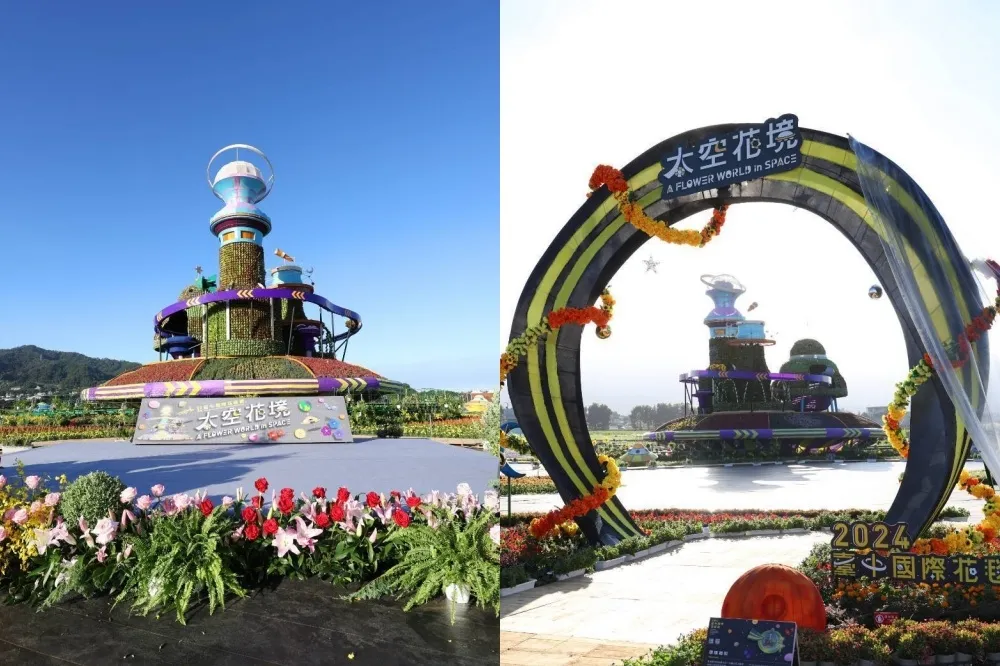 【2024 台中國際花毯節時間、接駁車】17 米旋轉主花毯！貓貓太空人可愛出沒