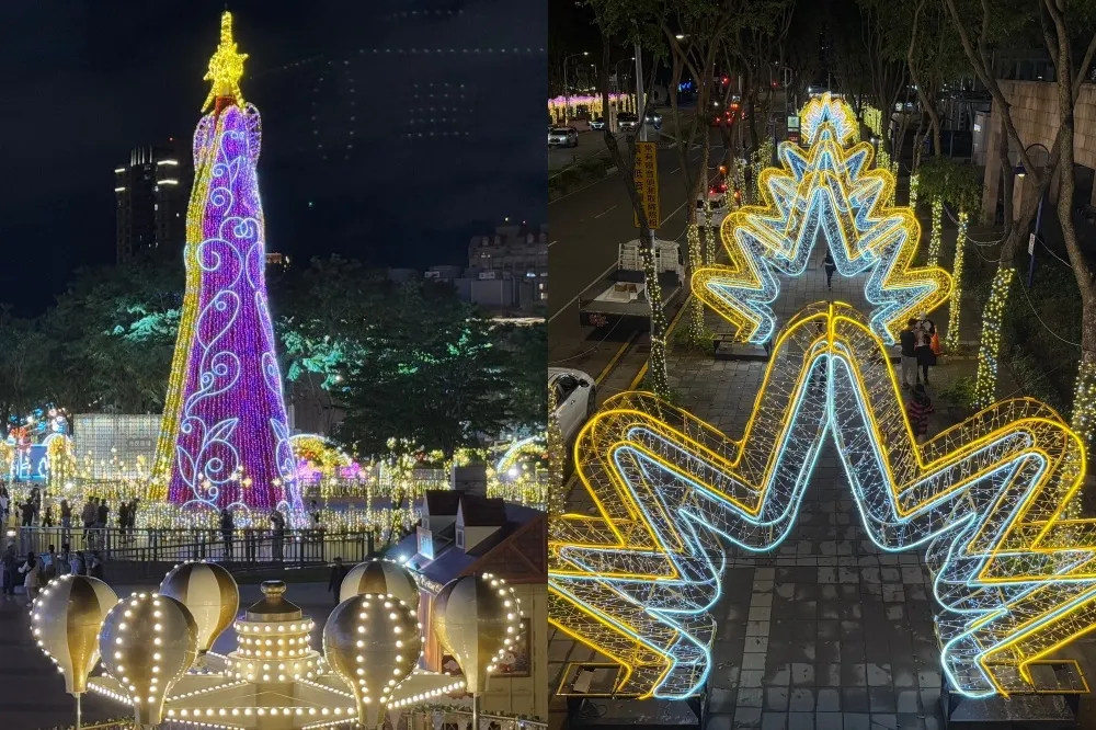 【有片】2024 新北耶誕城四大展區開箱！8 層樓 LED 城堡燈光秀必拍、站前廣場歡樂列車超呆萌