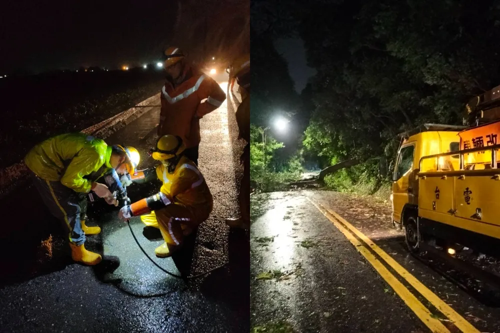 【有片】三颱接力全台百萬戶停電　台電維修人員跋山涉水齊心復電