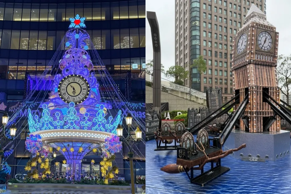 台北統一時代聖誕打卡點來了！免費搭哈利波特魔法掃帚、13 米高聖誕樹每晚推燈光秀
