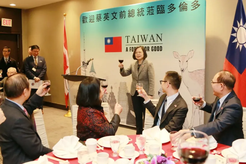 蔡英文與加拿大政商學界餐敘　盼台加合作更有韌性