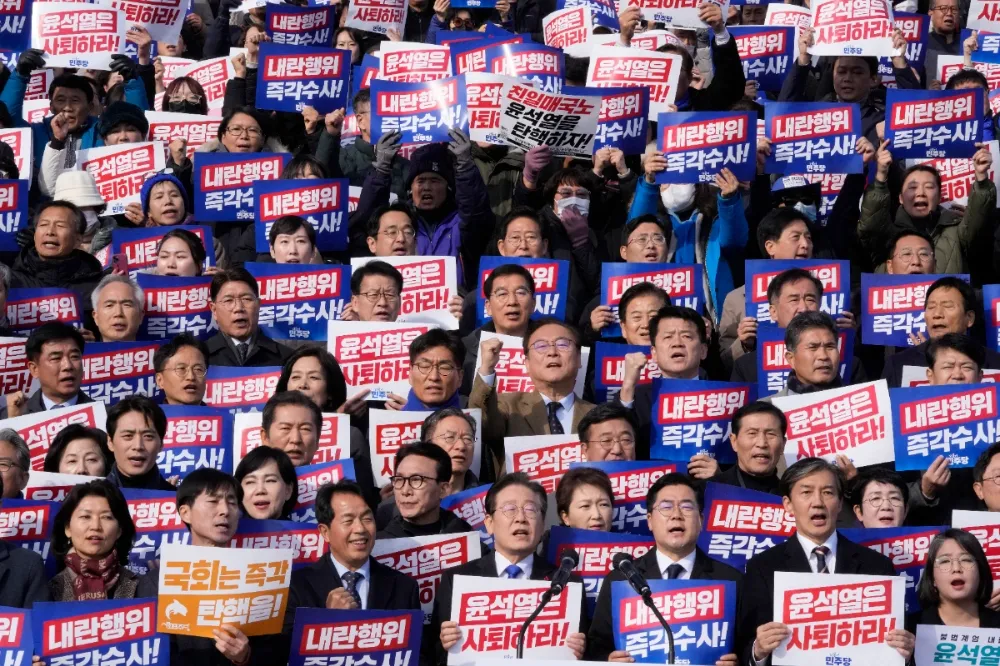 南韓六大在野黨向國會提交尹錫悅彈劾案 　最快後天表決