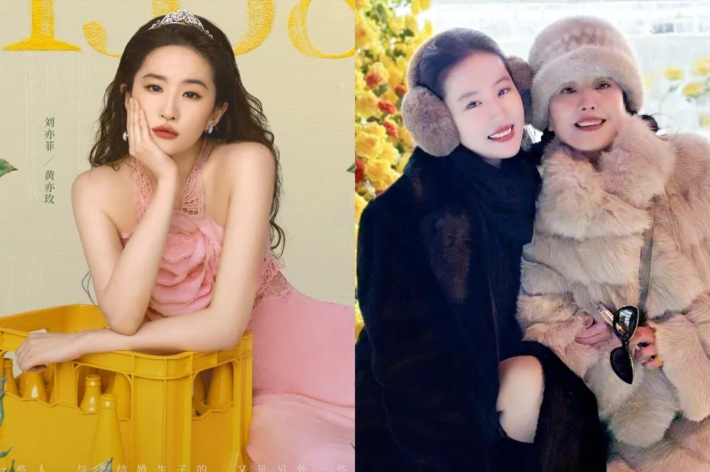《玫瑰的故事》劉亦菲哈爾濱合影冰封黃玫瑰美翻　卻因「這1件」皮草大衣被酸爆