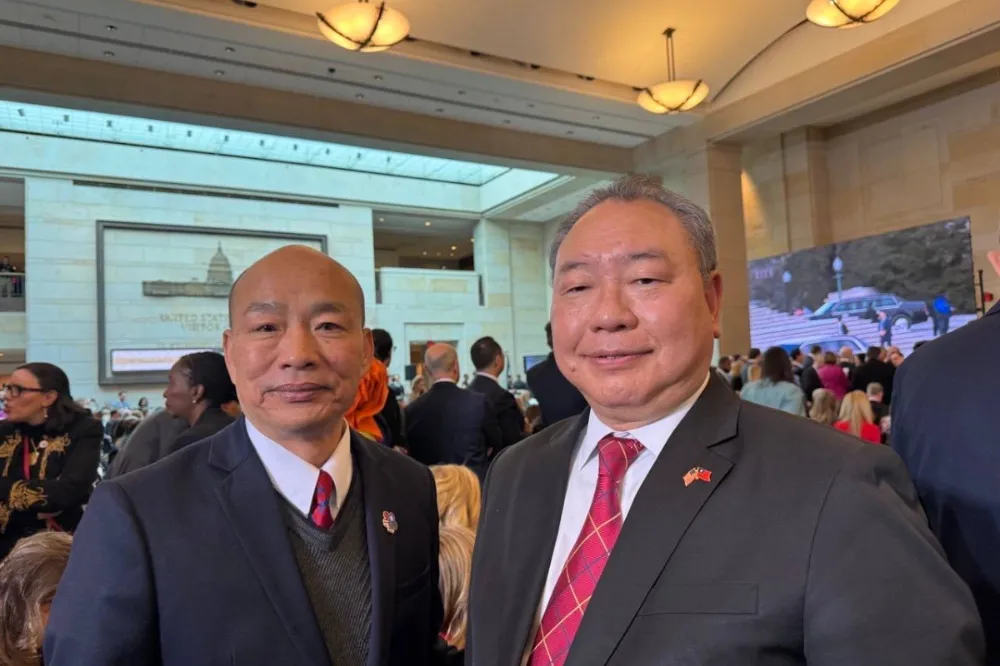 慶賀川普就職　俞大㵢與韓國瑜進入國會大廈觀禮