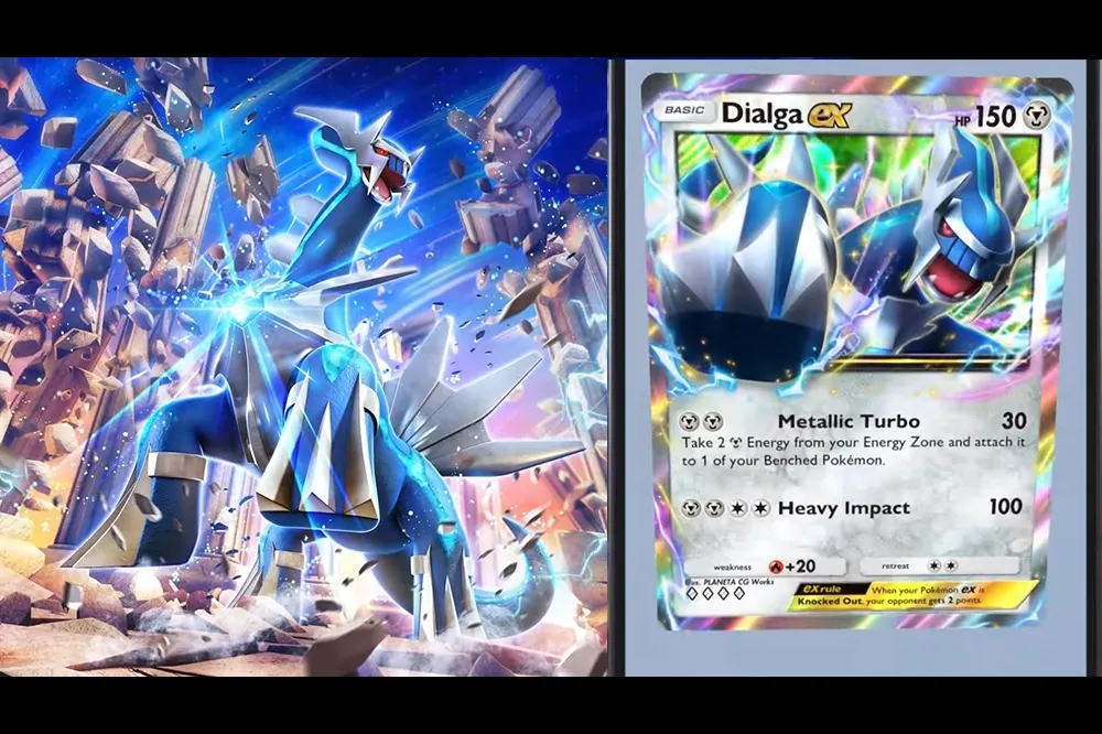 鑽石珍珠！《PTCG Pocket》1/30 推出 A2 系列「時空激鬥」　主角為帕路奇亞及帝牙盧卡