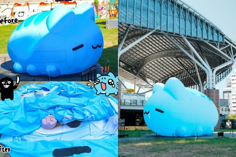 台中超萌「咖波」遭惡意割破消風　10周年巡迴展被迫提早1個月結束