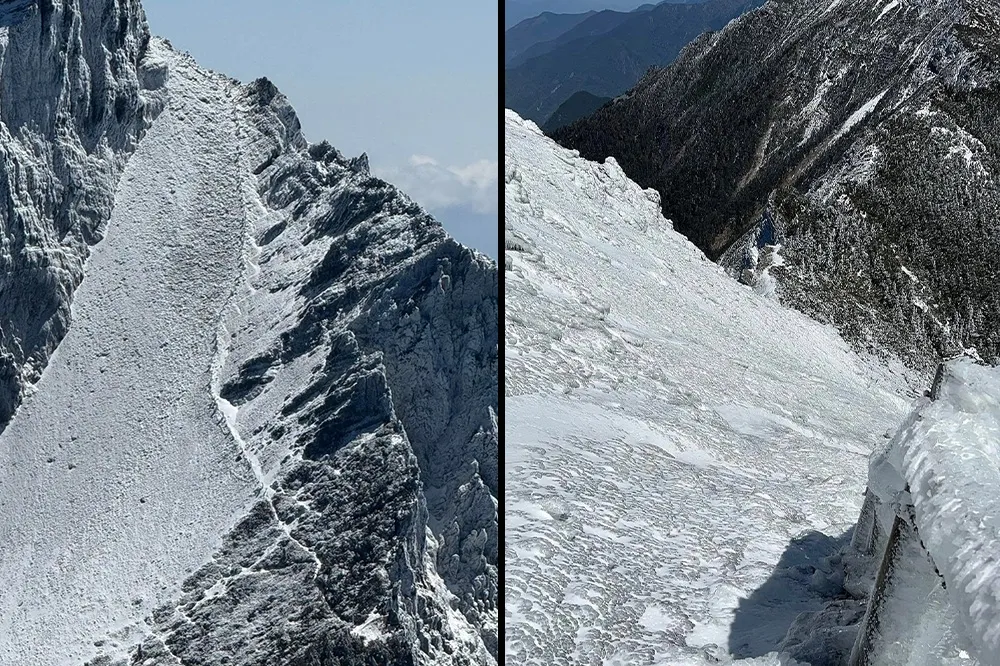 2男女登玉山滑墜380M陡坡　「身體被雪覆蓋」已無生命跡象