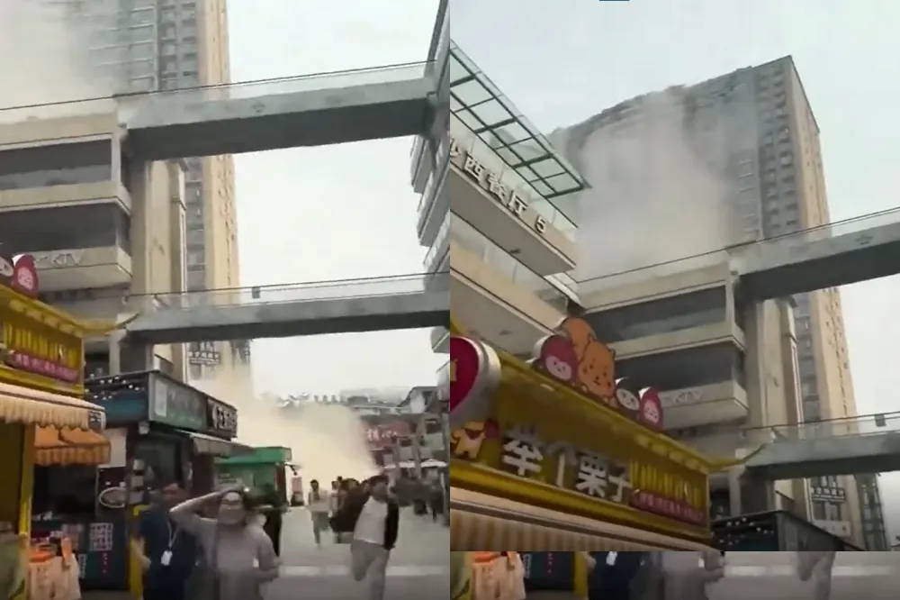 【有片】緬甸地震中國有感　雲南高樓磚石墜落、樓頂水瀑傾瀉