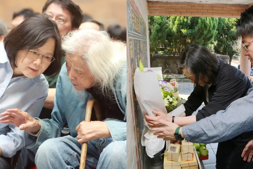 清明前夕赴史明墓園獻花　蔡英文：一起做勇敢的台灣人