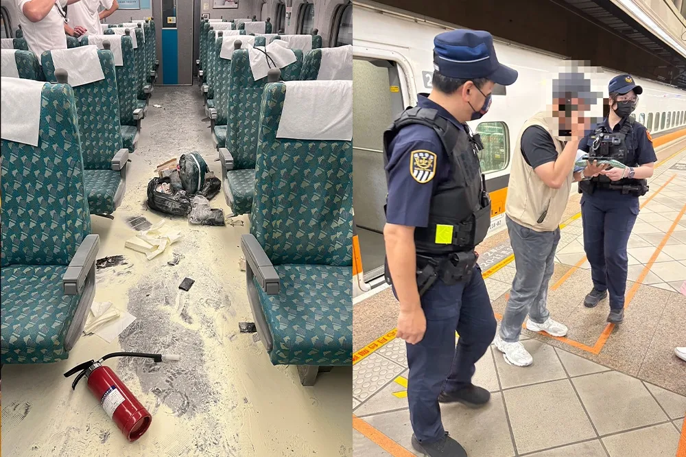 嚇壞！高鐵行駛間乘客行動電源起火　車廂瞬間濃煙密布