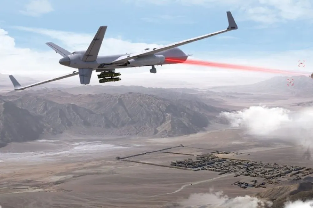 【有片】搭載對空雷射武器更致命　通用原子發表MQ-9B無人機新武器莢艙