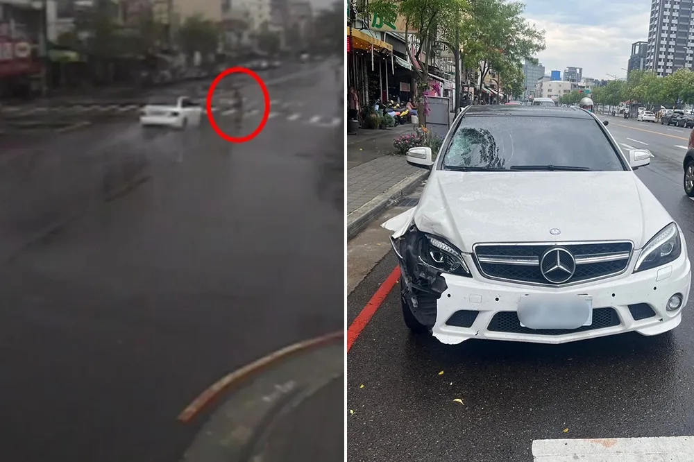 【有片】婦人在斑馬線上遭賓士車高速衝撞　彈飛10多公尺身亡