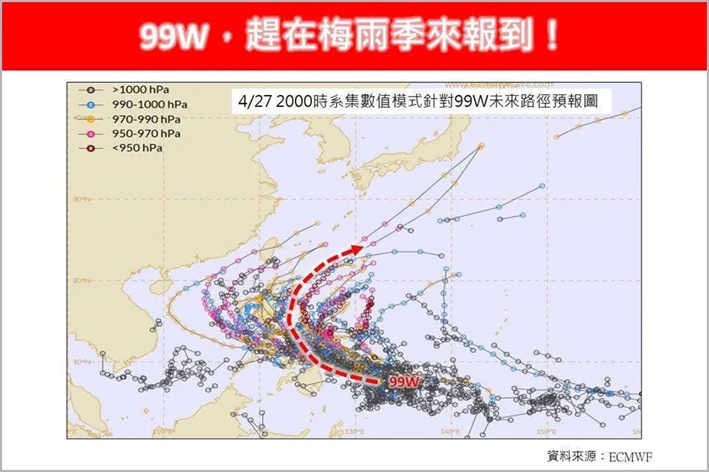 今年第1颱風「蝴蝶」可能生成　專家模擬路徑曝光