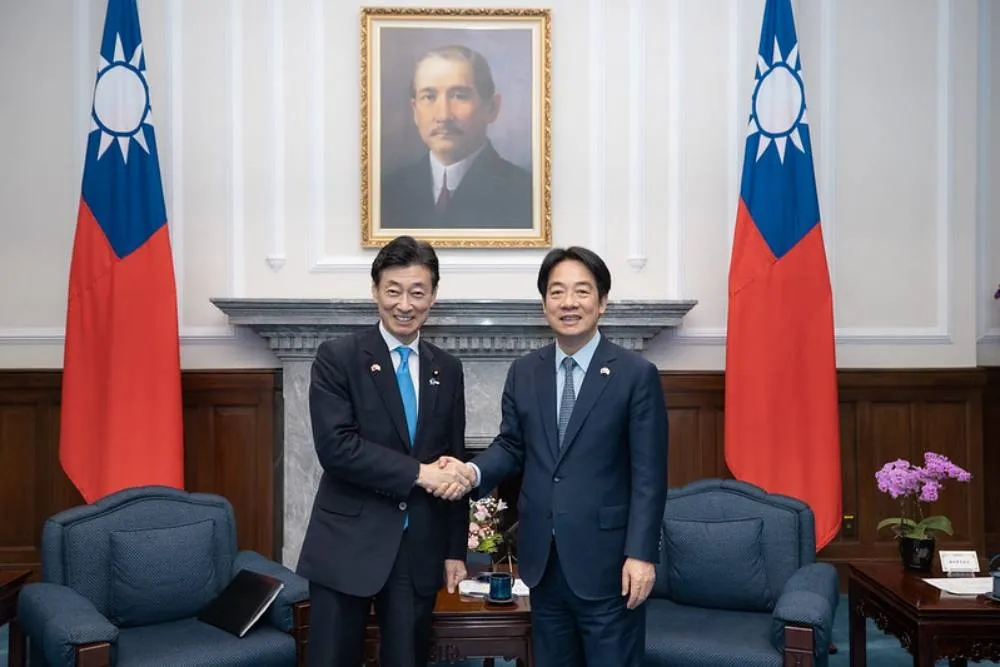 日本前經濟產業大臣拜會賴清德　西村康稔：台灣有事等於世界有事