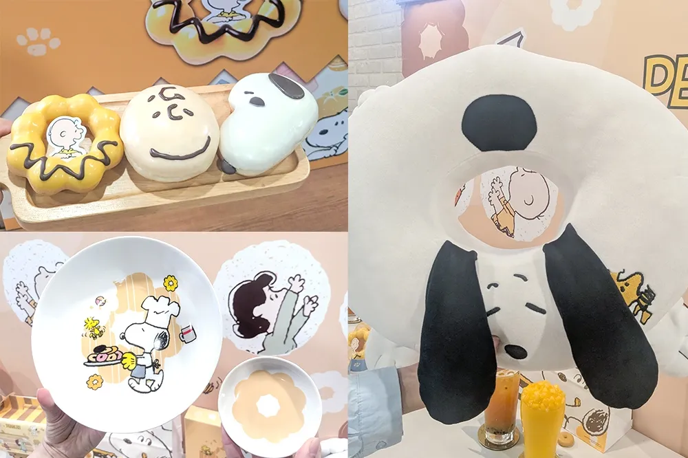 史努比、查理布朗甜甜圈必吃！Mister Donut 推出 2 款限量周邊　超萌抱枕搶先看、指定商品買 5 送 1