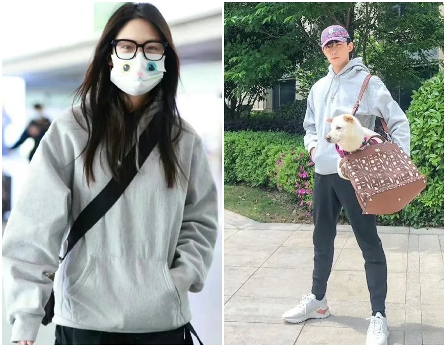 吳磊與緋聞女友向涵之曾穿同一款大學T